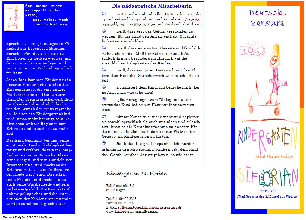 Flyer Deutsch Vorkurs